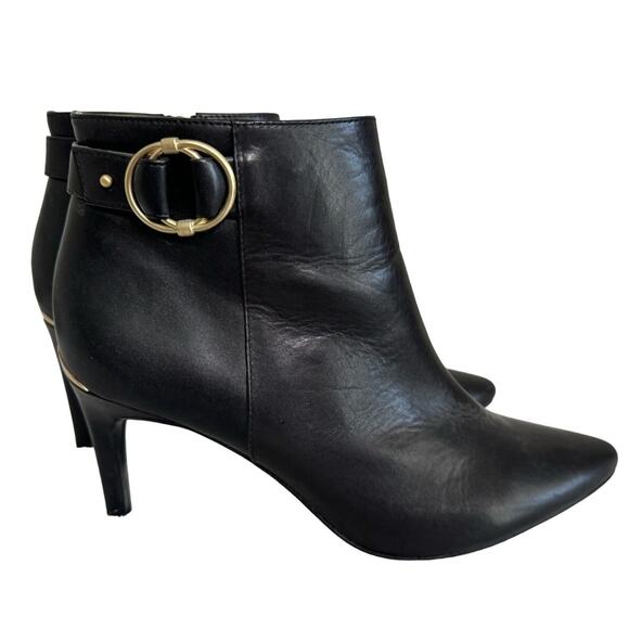 Calvin Klein Womens Jailene Dress Ankle Boots in Black Size 8 1/2 M - Picture 1 of 10